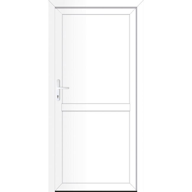 Bild von Nebeneingangstür 'Pomana' links weiß 980 x 1980 mm