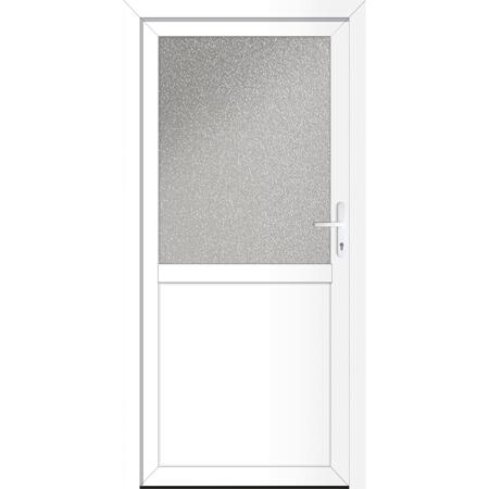 2. Bild von Nebeneingangstür 'Stockton' rechts weiß 1100 x 2100 mm Sonderdekor