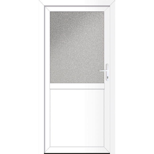 Bild von Nebeneingangstür 'Stockton' rechts weiß 1100 x 2100 mm Sonderdekor