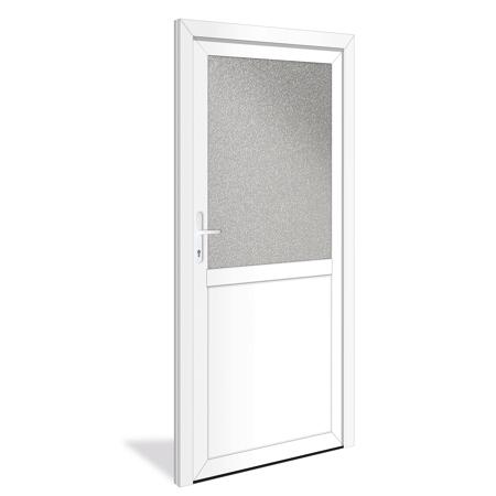 3. Bild von Nebeneingangstür 'Stockton' links weiß 1100 x 2100 mm Sonderdekor