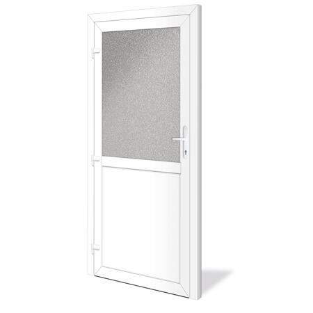5. Bild von Nebeneingangstür 'Stockton' links weiß 1100 x 2100 mm Sonderdekor