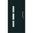 Schwarze RC2 Alu-PVC-Haustür Toledo R mit drei Lichtausschnitten
