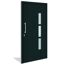 Schwarze Alu-PVC-Haustür Toledo R