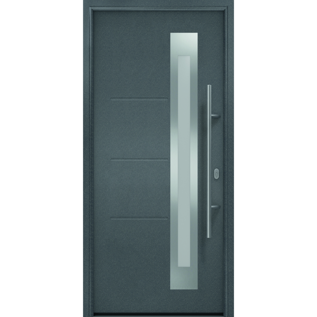 Bild von Haustür 'ISOPRO Secur IPS 780 S' anthrazit metallic 110 x 210 cm, links
