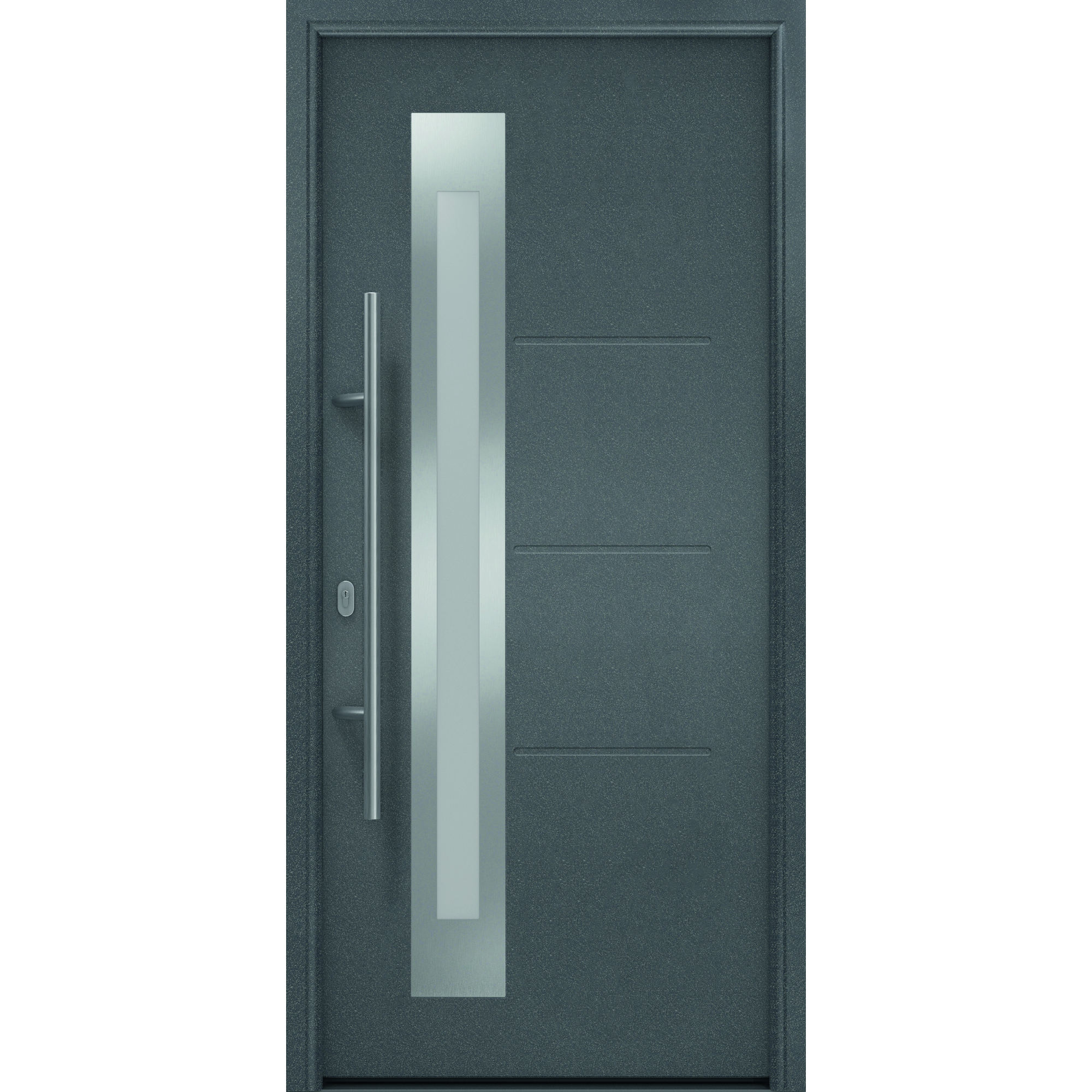Haustür 'ISOPRO Secur IPS 780 S' anthrazit metallic 110 x 210 cm, links