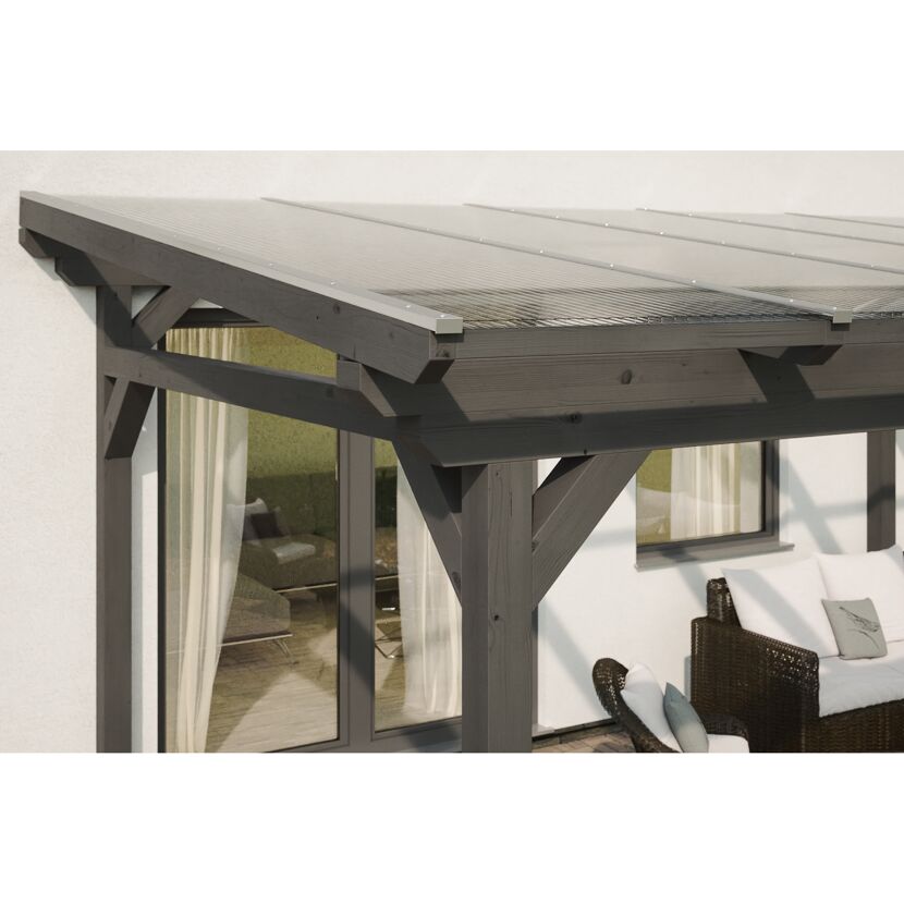 Terrassenüberdachung Sanremo schiefergrau