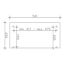 Technische Zeichnung: Duschwanne Sanremo schiefergrau 541 x 250 cm