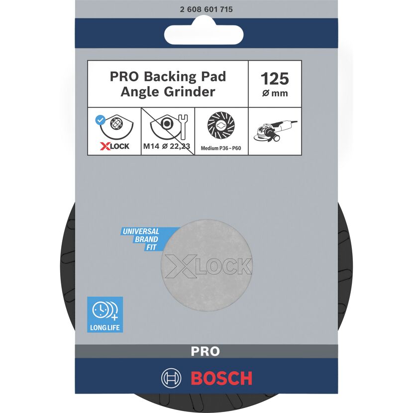 Bosch X-LOCK Stützteller für Winkelschleifer, 125 mm Durchmesser