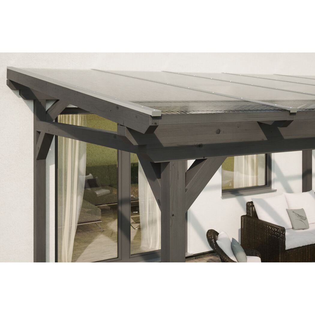Terrassenüberdachung Sanremo schiefergrau