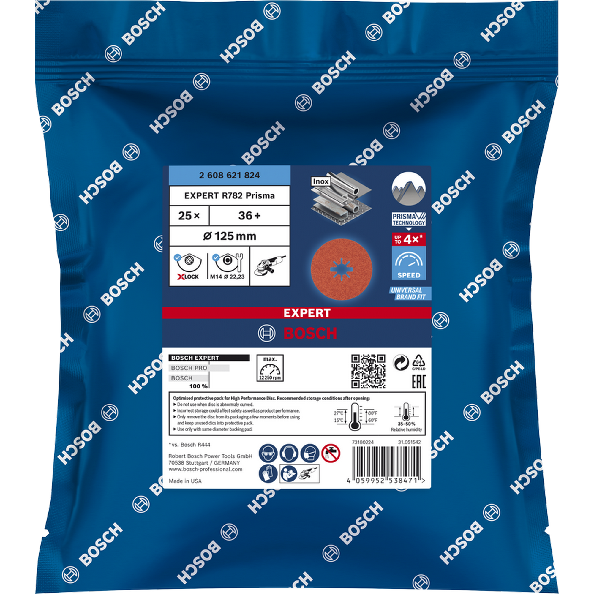 Fiberschleifscheibe 'EXPERT R782 Prisma Ceramic X-LOCK' Ø 125 mm
