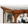 Holzterrassenüberdachung mit durchsichtigem Dach