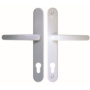 Türdrücker 'Compact' weiss/silber 92 mm