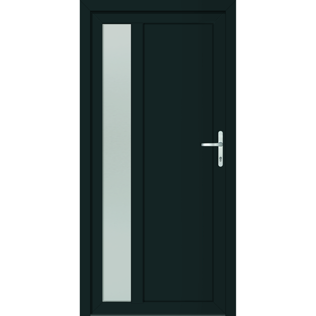 Bild von Mehrzwecktür 'Midland' weiß/anthrazit 1000 x 2000 mm DIN R
