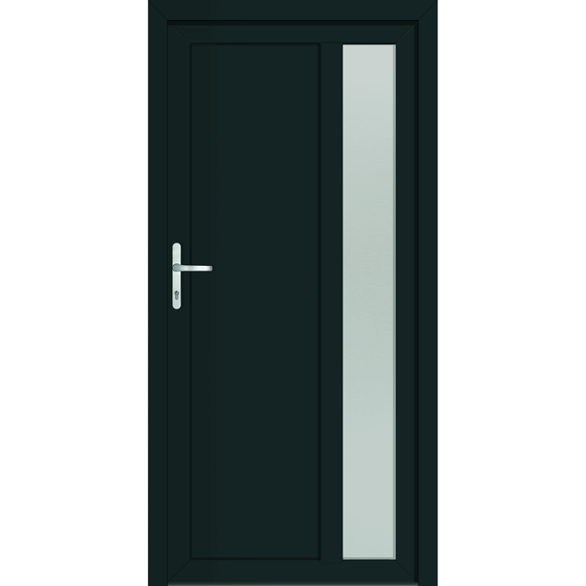 Bild von Mehrzwecktür 'Midland' weiß/anthrazit 1000 x 2000 mm DIN L