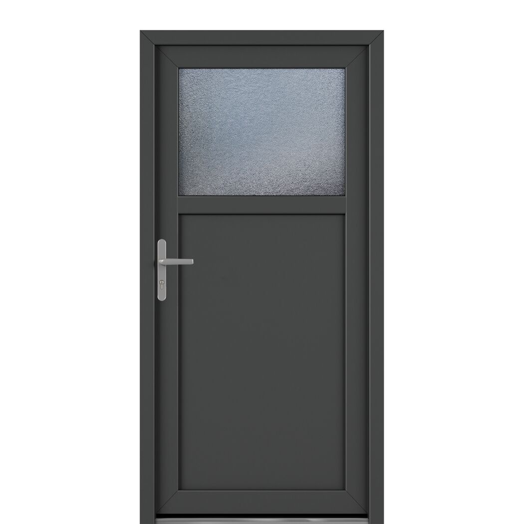 Nebeneingangstür 'Detroit' Kunststoff anthrazit/weiß 980 x 1980 mm links