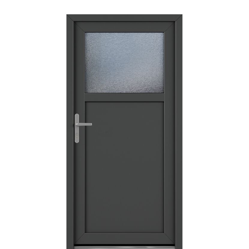 Nebeneingangstür 'Detroit' Kunststoff anthrazit/weiß 980 x 1980 mm links