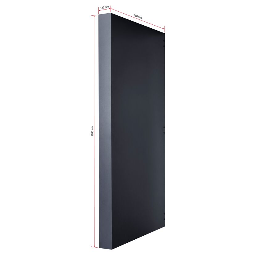 Seitenteil für Vordach 'BS 160'/'BS 200' Aluminium anthrazit 220 x 90 x 14,5 cm