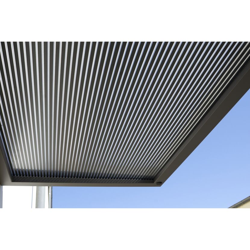 Vordach 'BS 3D-Line 200' Aluminium anthrazit 200 x 90 x 12,5 cm