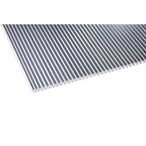 Hohlkammerplatte Zebra 200 x 98 x 1,6 cm anthrazit