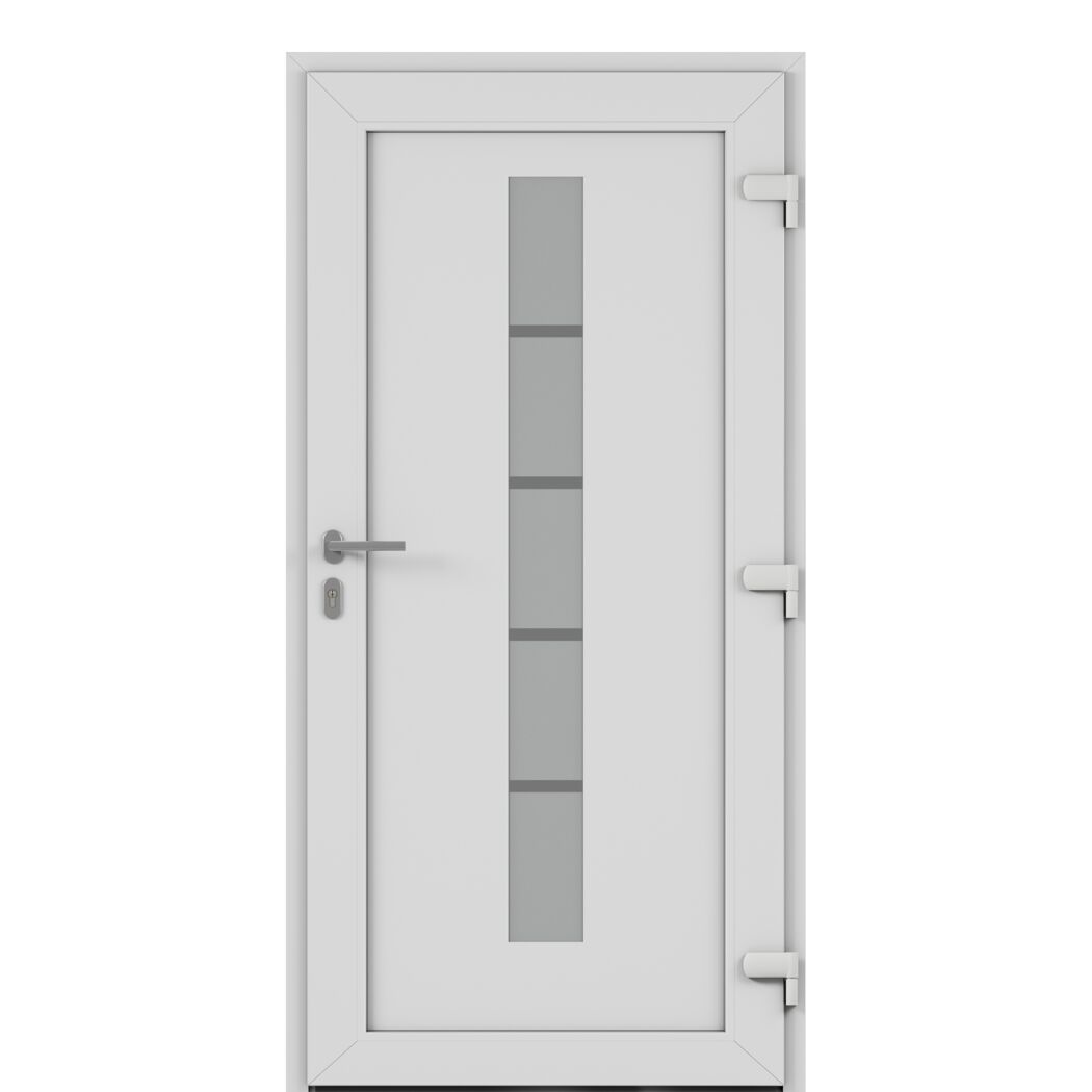 Alu-Kunststoffhaustür 'Calgary' 1000 x 2000 mm DIN R
