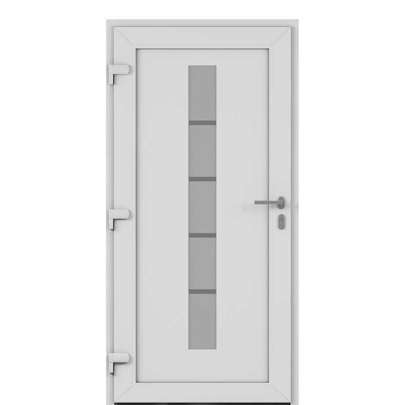 Alu-Kunststoffhaustür 'Calgary' 1000 x 2000 mm DIN L