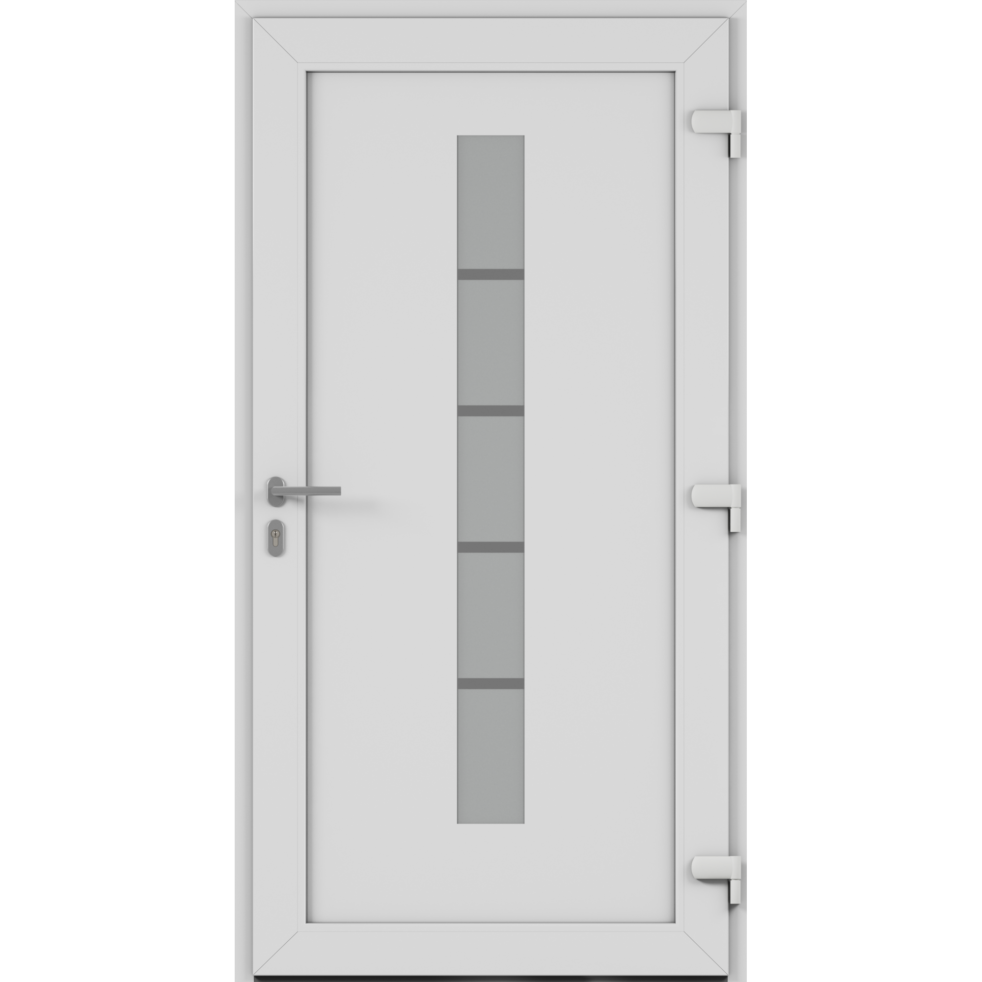 Alu-Kunststoffhaustür 'Calgary' 1100 x 2100 mm DIN R