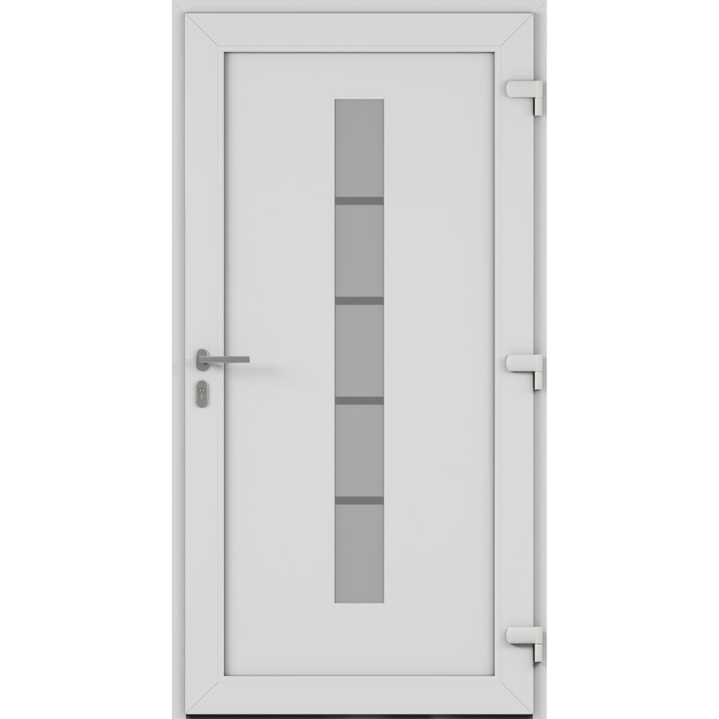 Alu-Kunststoffhaustür 'Calgary' 1100 x 2100 mm DIN R