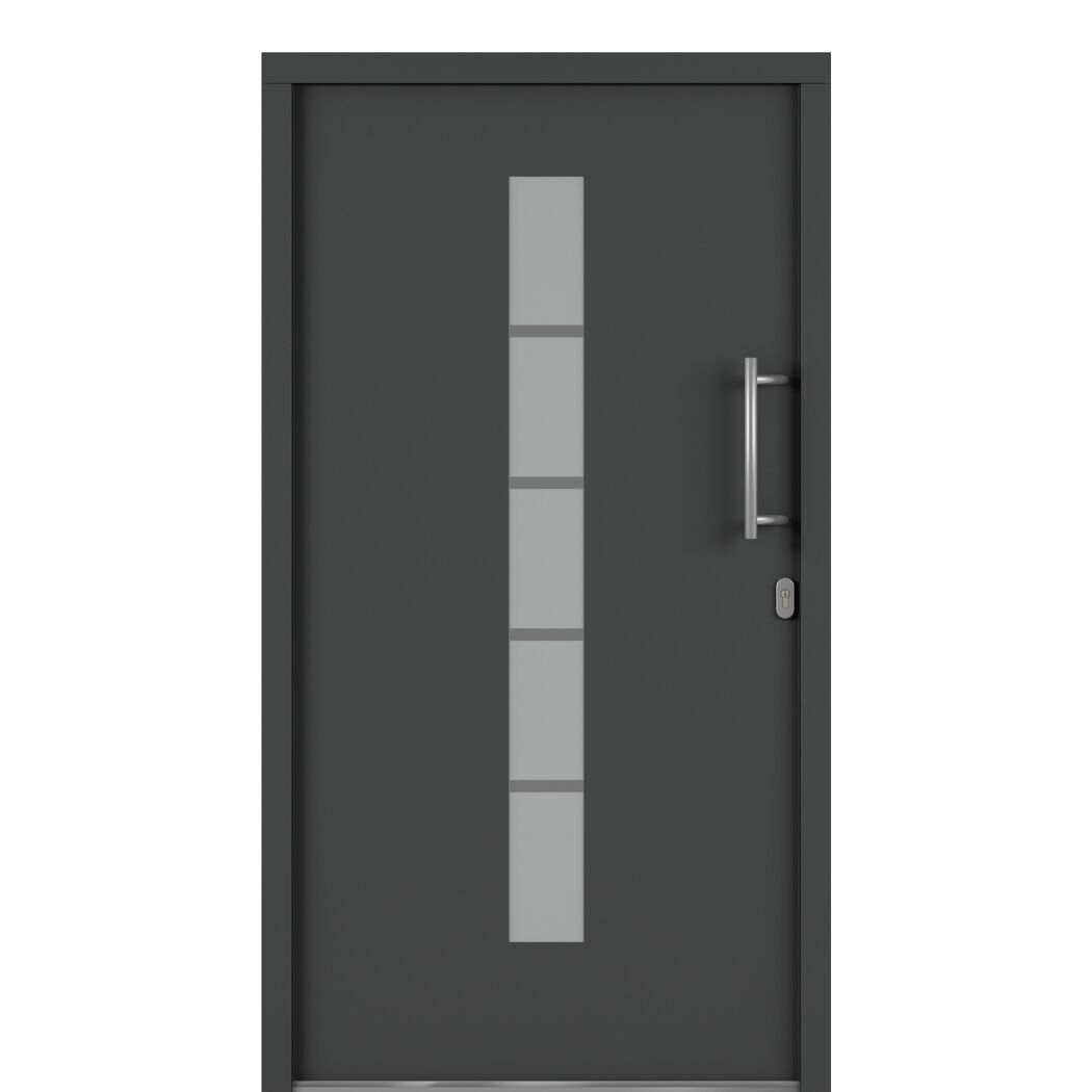 Alu-Kunststoffhaustür 'Calgary' 1000 x 2000 mm DIN R