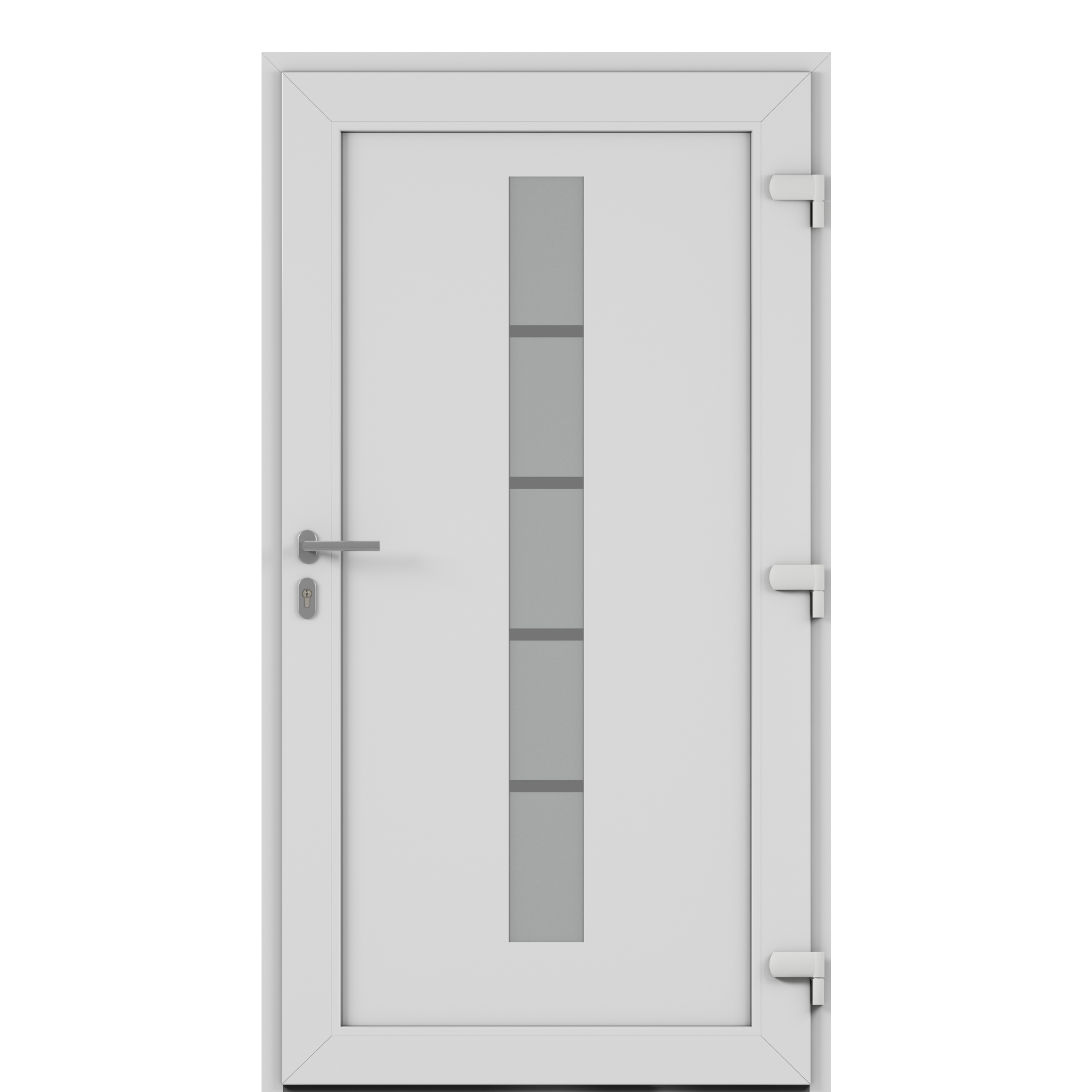 Alu-Kunststoffhaustür 'Calgary' 1000 x 2000 mm DIN R