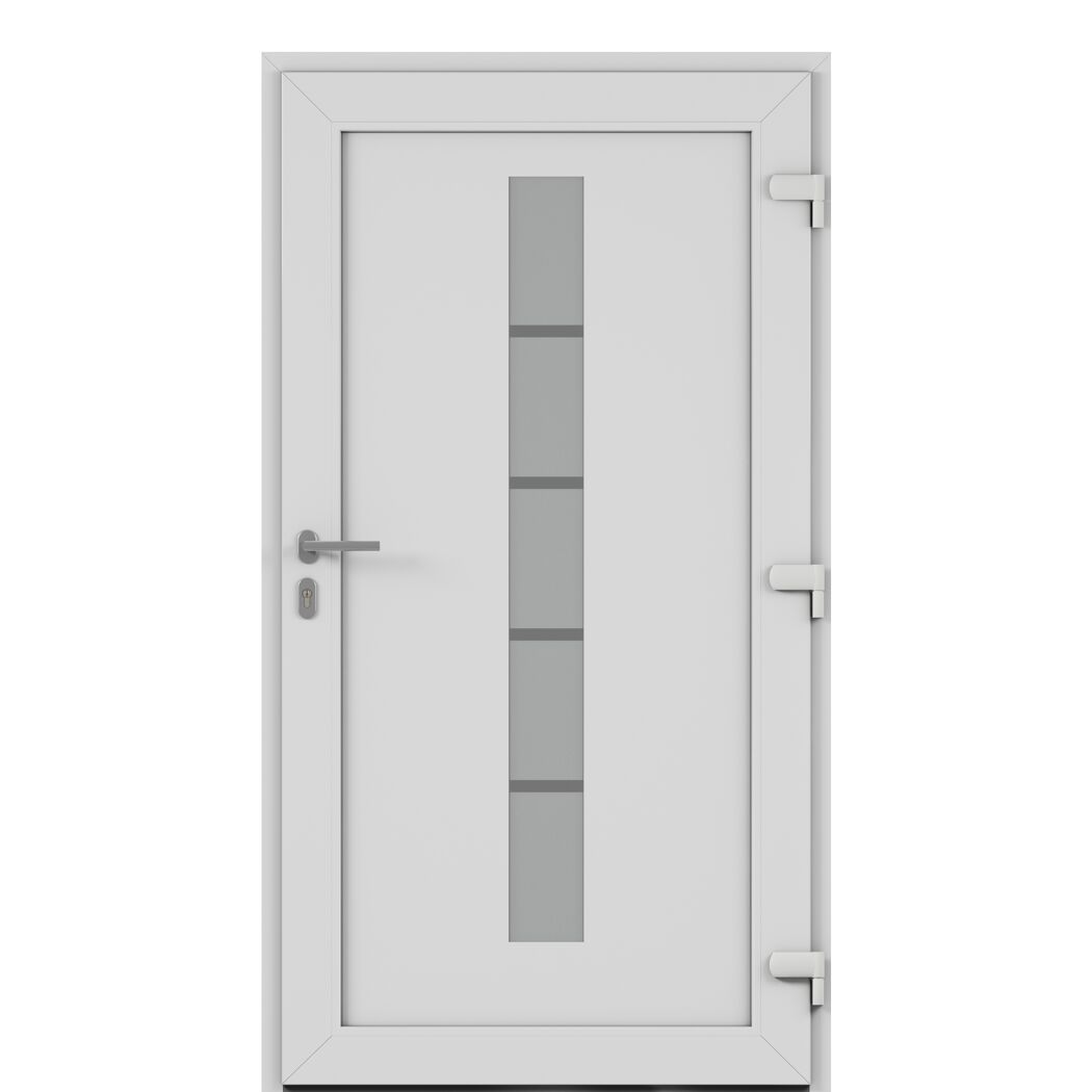 Alu-Kunststoffhaustür 'Calgary' 1000 x 2000 mm DIN R