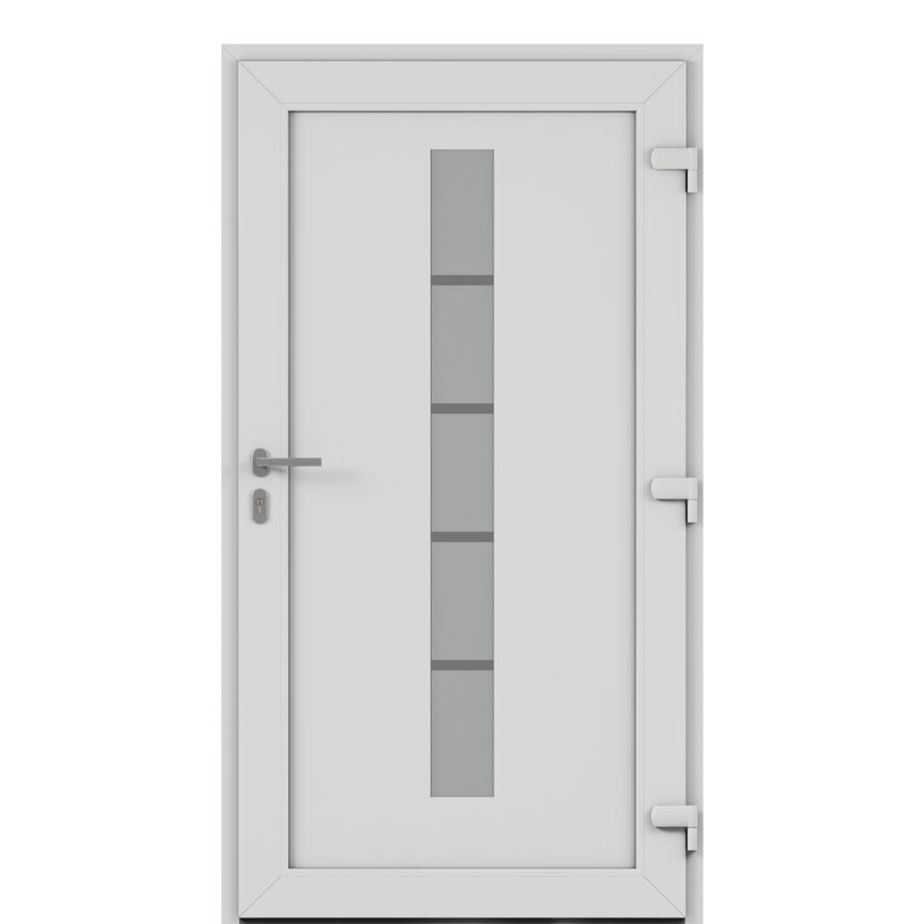 Alu-Kunststoffhaustür 'Calgary' 1000 x 2000 mm DIN R