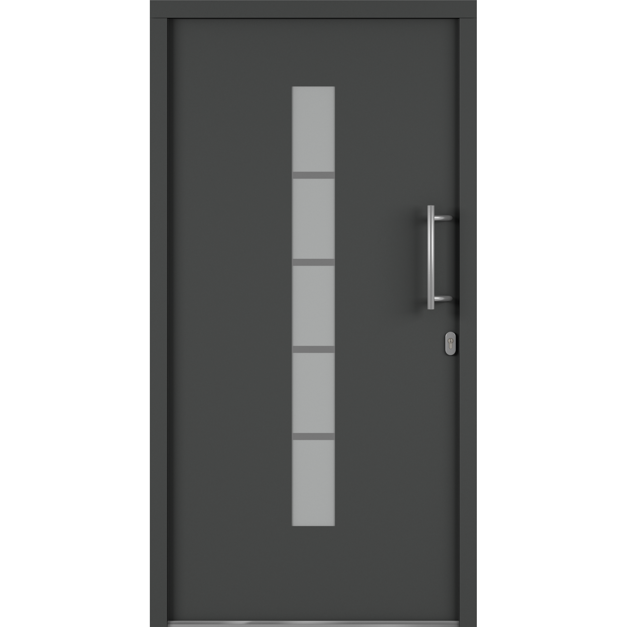Alu-Kunststoffhaustür 'Calgary' 1100 x 2100 mm DIN R