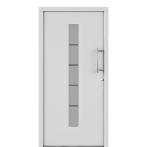 Alu-Kunststoffhaustür 'Calg' 1000 x 2000 mm DIN R
