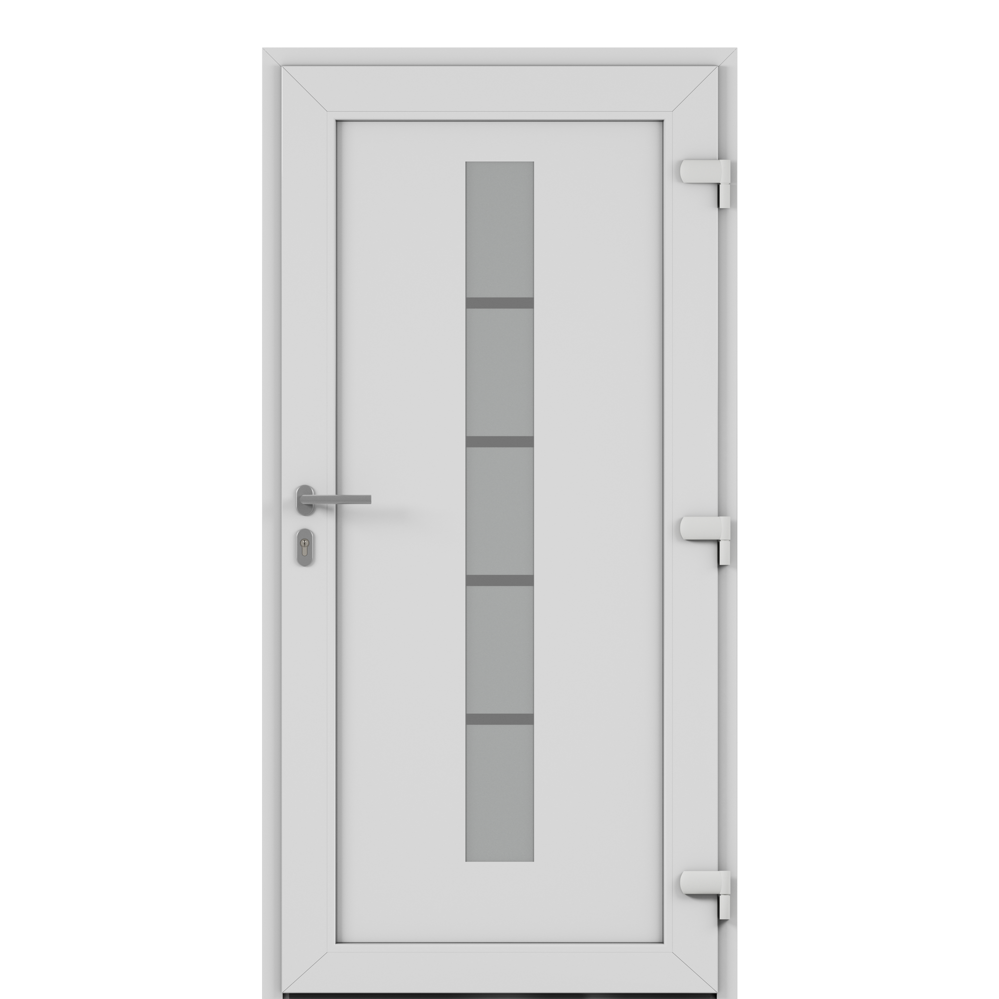 Alu-Kunststoffhaustür 'Calg' 1000 x 2000 mm DIN R