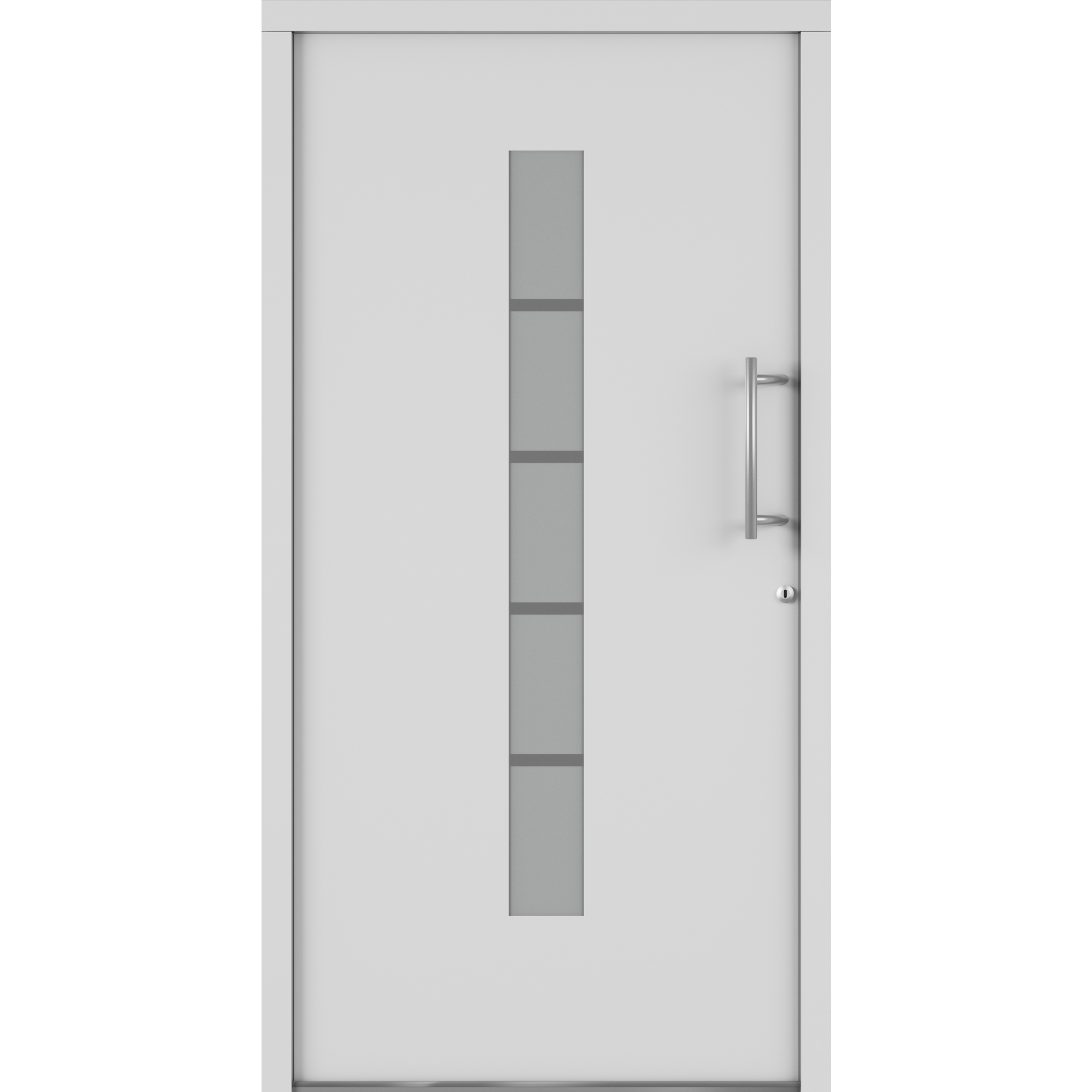 Alu-Kunststoffhaustür 'Calg' 1100 x 2100 mm DIN R