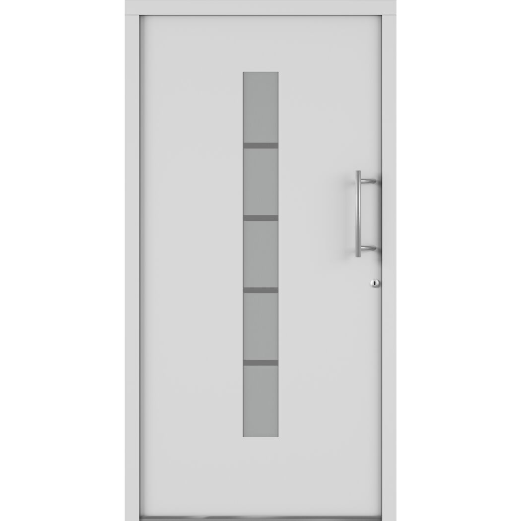 Alu-Kunststoffhaustür 'Calg' 1100 x 2100 mm DIN R