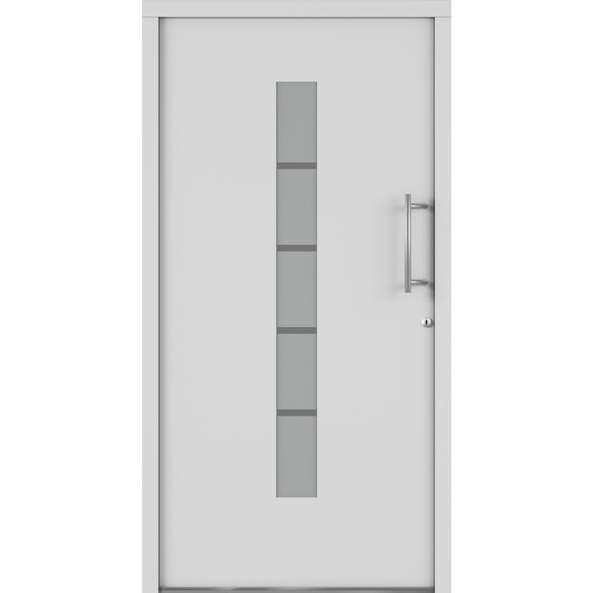 Alu-Kunststoffhaustür 'Calg' 1100 x 2100 mm DIN R