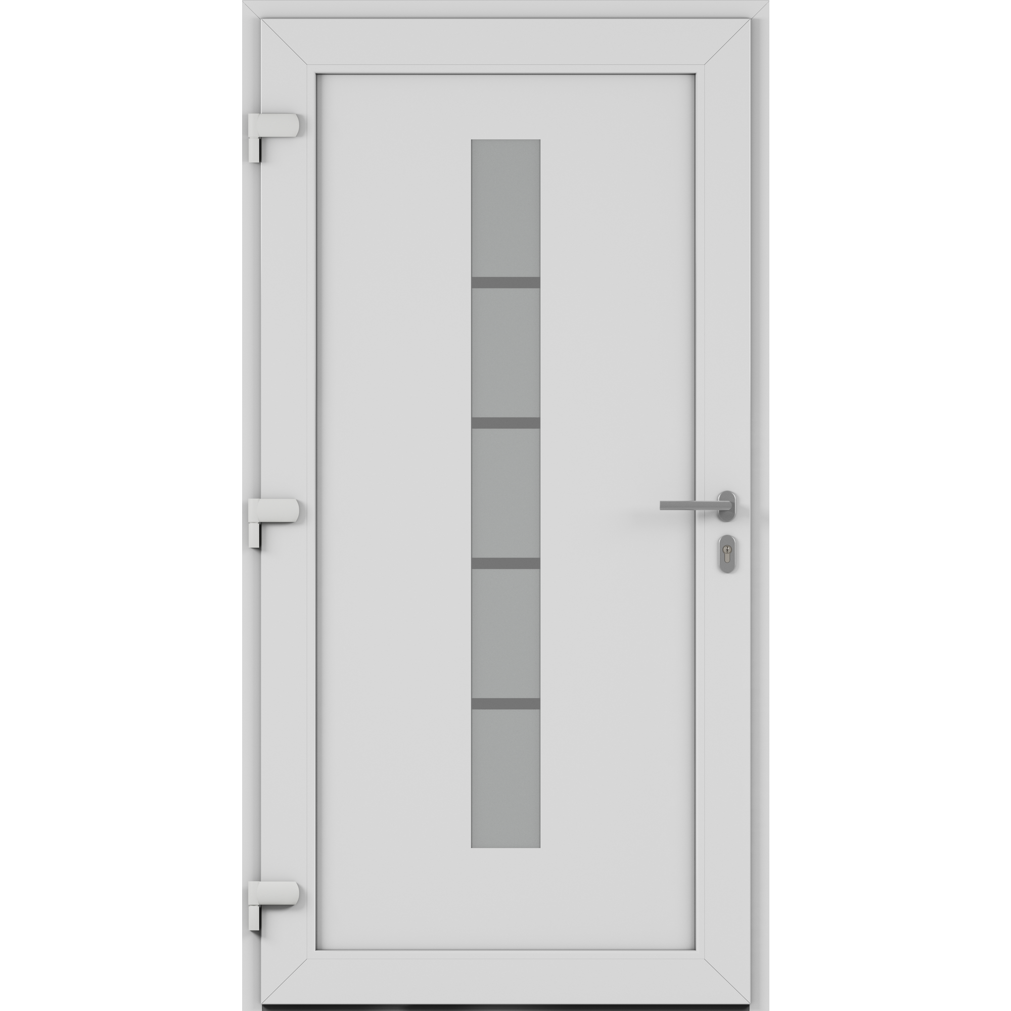 Alu-Kunststoffhaustür 'Calg' 1100 x 2100 mm DIN L