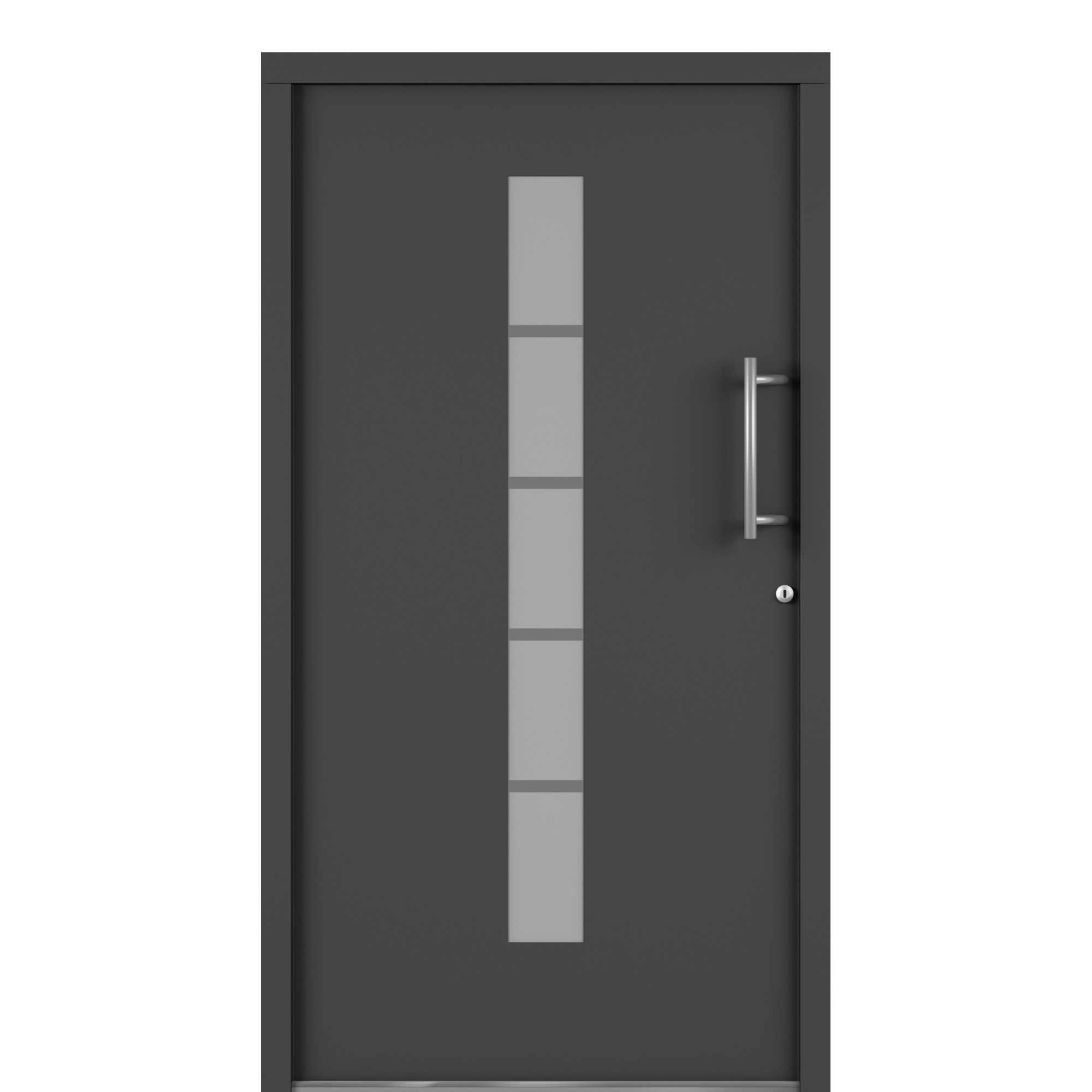 Alu-Kunststoffhaustür 'Calg' 1000 x 2000 mm DIN R