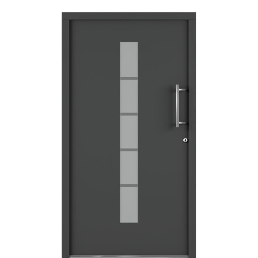 Alu-Kunststoffhaustür 'Calg' 1000 x 2000 mm DIN R