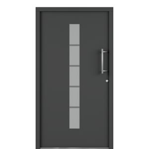 Alu-Kunststoffhaustür 'Calg' 1000 x 2000 mm DIN R