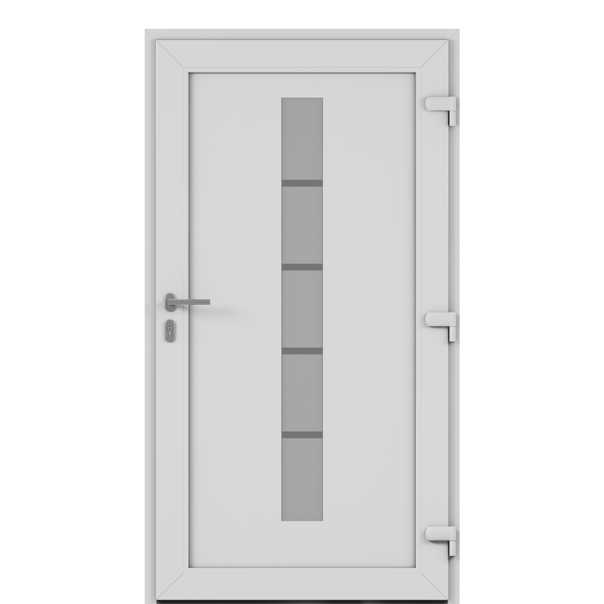 Alu-Kunststoffhaustür 'Calg' 1000 x 2000 mm DIN R