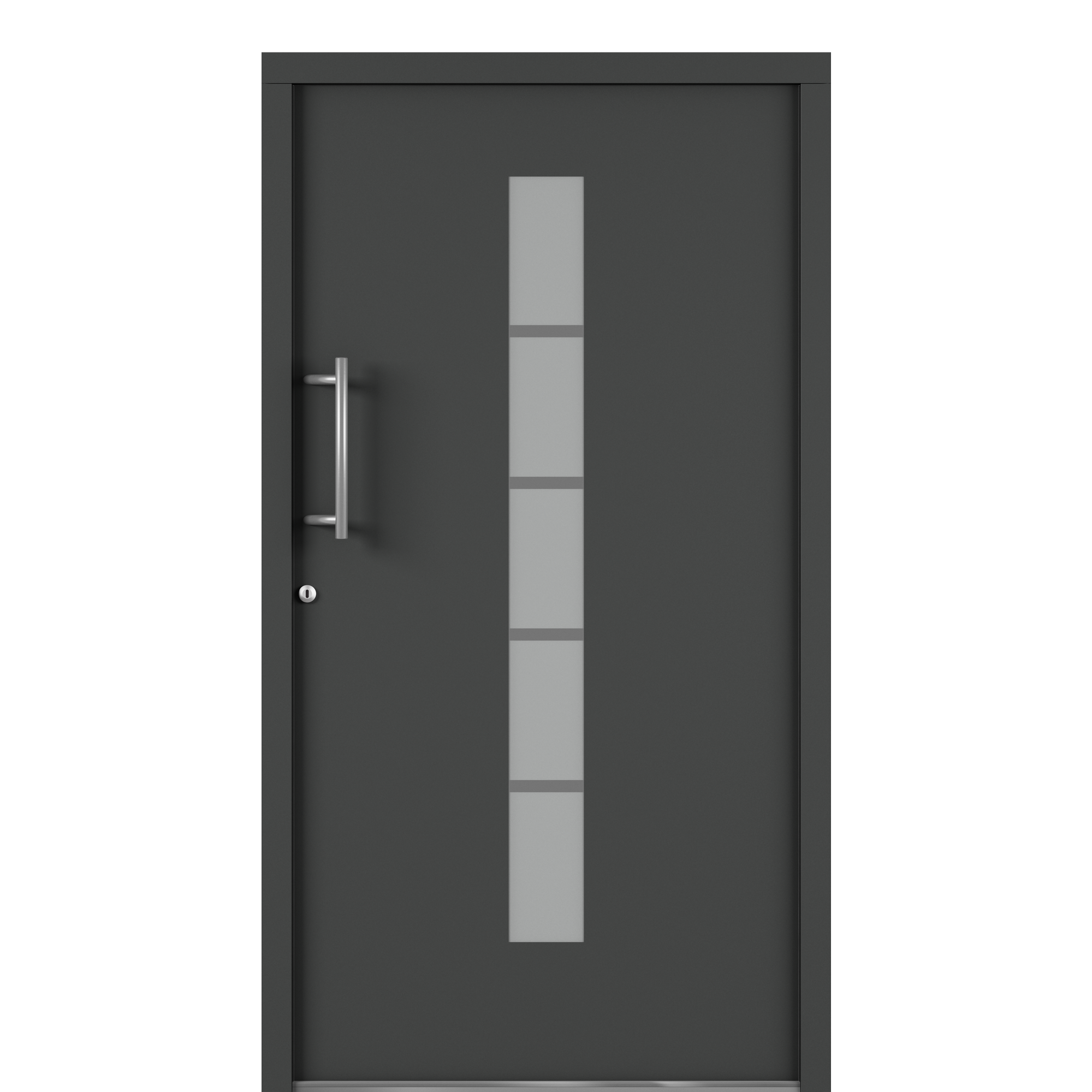 Alu-Kunststoffhaustür 'Calg' 1000 x 2000 mm DIN L