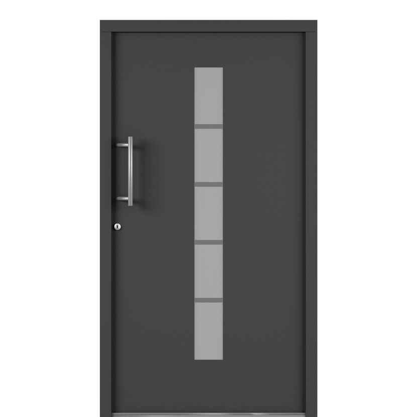 Alu-Kunststoffhaustür 'Calg' 1000 x 2000 mm DIN L