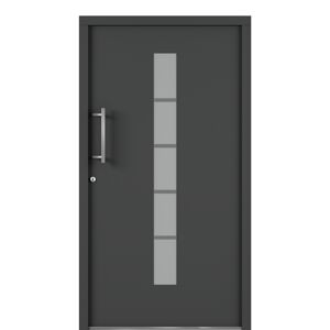 Alu-Kunststoffhaustür 'Calg' 1000 x 2000 mm DIN L