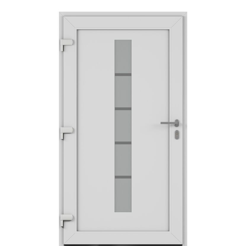 Alu-Kunststoffhaustür 'Calg' 1000 x 2000 mm DIN L
