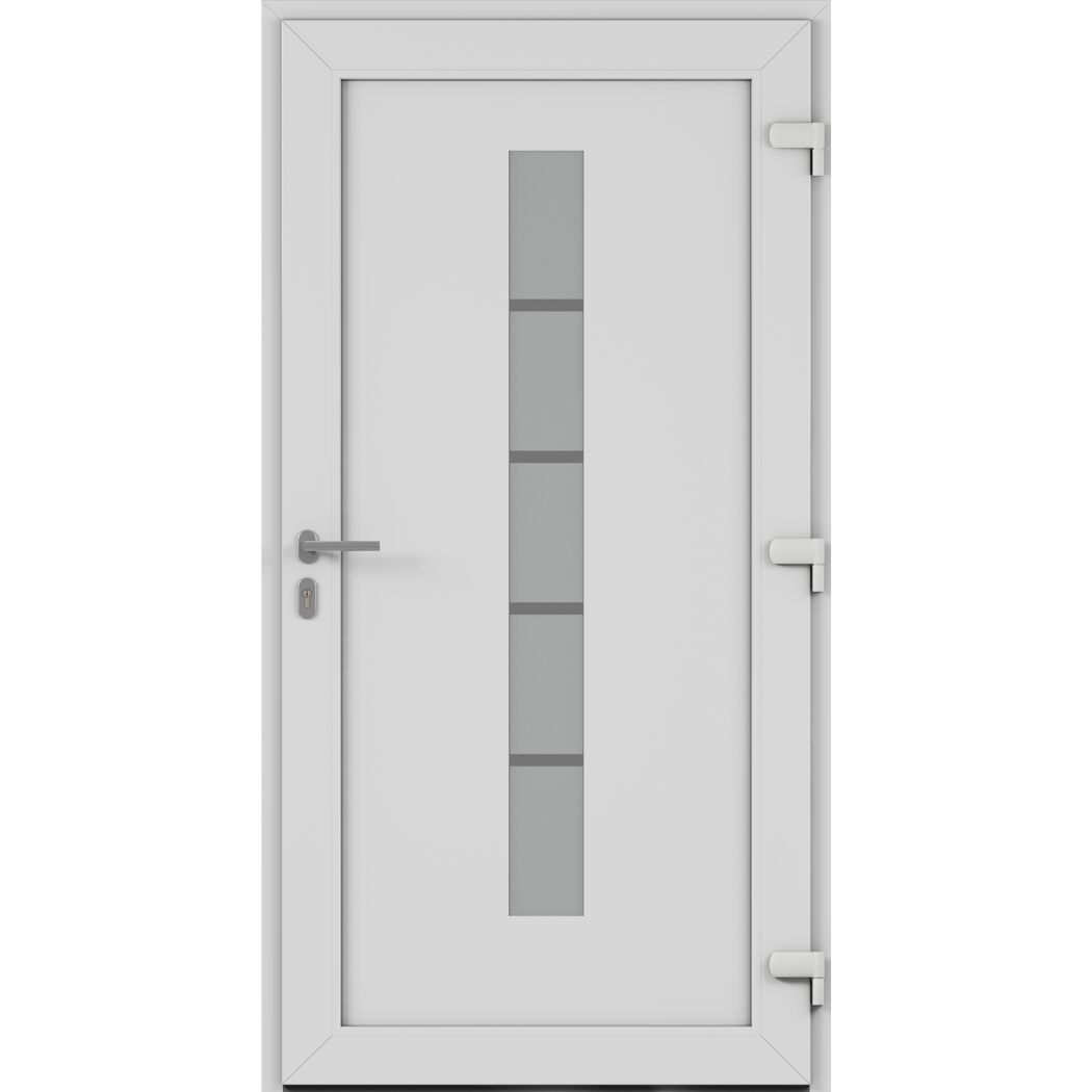 Alu-PVC- Haustür 'Calgary RC 2' Anschlag rechts, anthrazit 1100 x 2100 mm