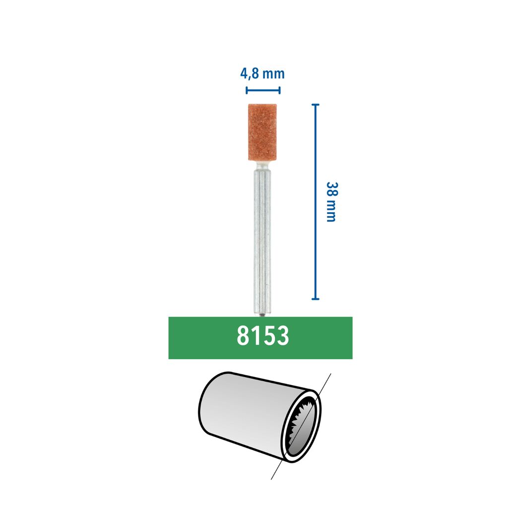 Aluminiumoxid-Schleifstein Ø 4,8 mm 3 Stück