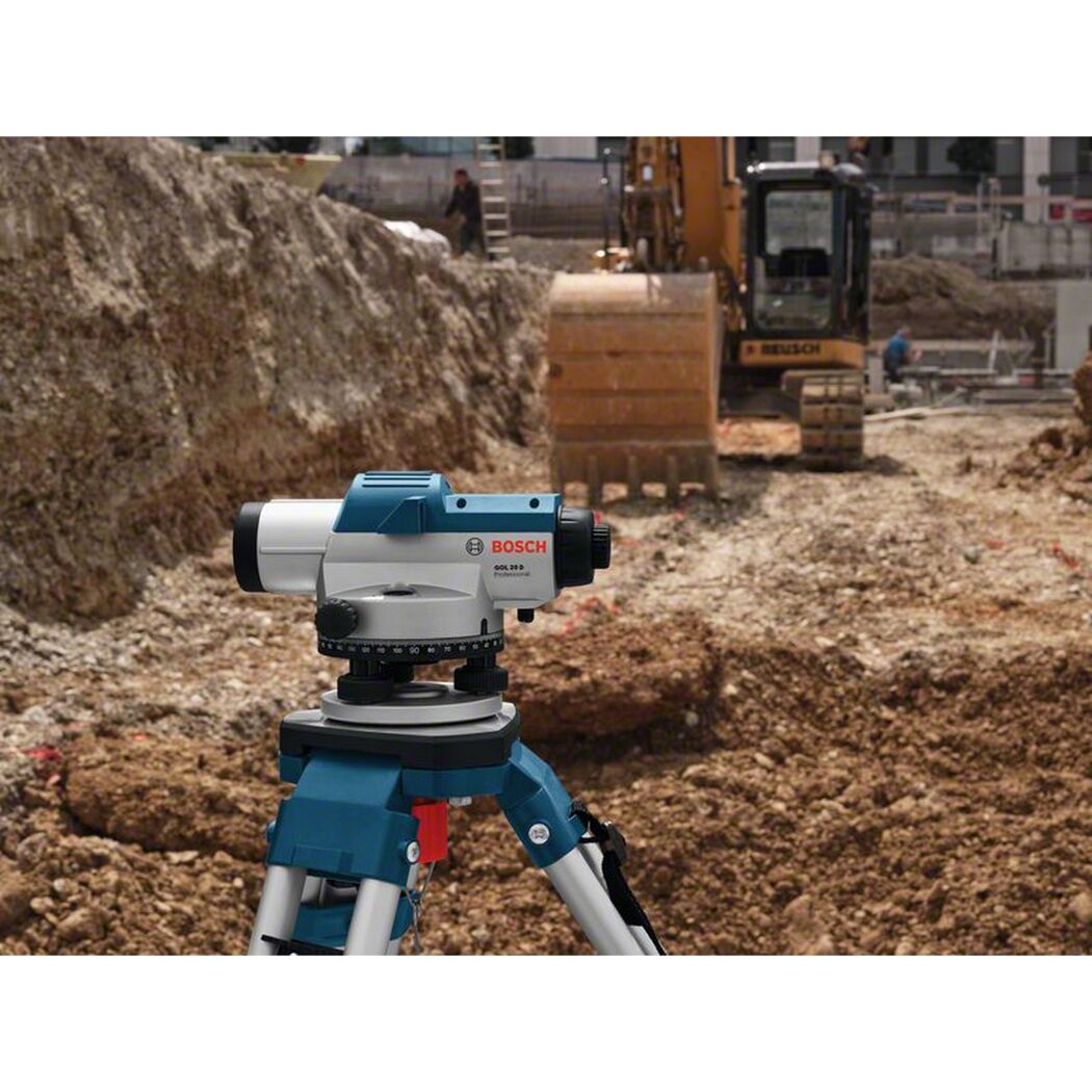 Bosch Nivelliergerät GOL 20 G auf einem Stativ