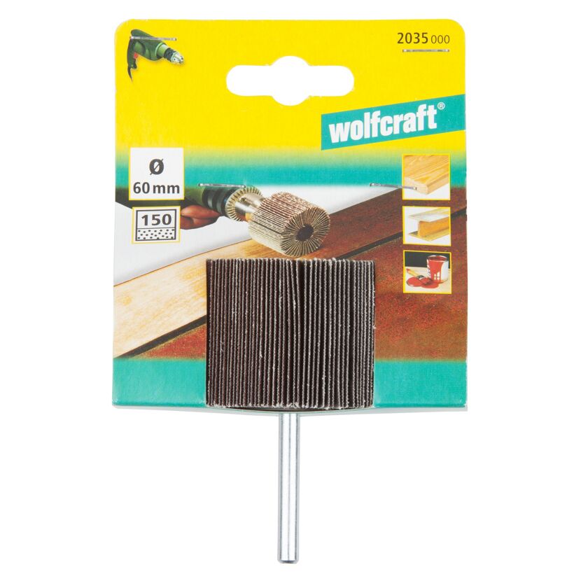 Wolfcraft Fächerschleifer Schleifmop 60 x 40 mm Korn 150